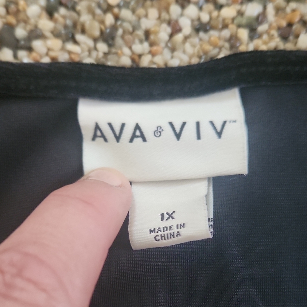Ava & Viv Elegant Black Dress, 1X - Picture 2 of 5
